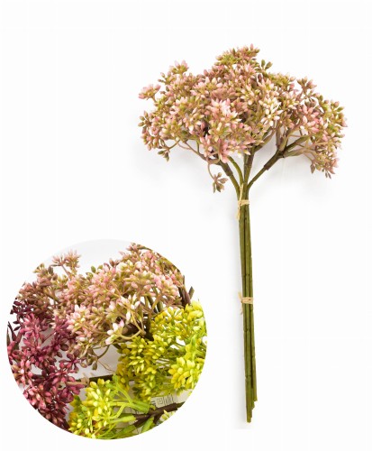 VIRIDIS Kwiat sztuczny Gipsówka pęczek 5sztuk 30cm