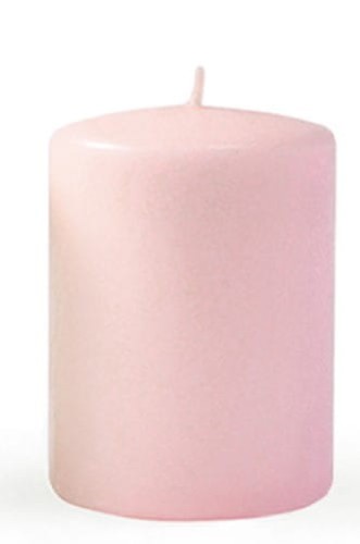 Świeca CLASSIC CANDLES Walec mały 7xh10cm różowa parafinowa
