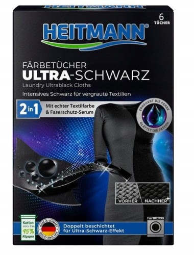 HEITMANN Chusteczki przywracające czerń6sztuk