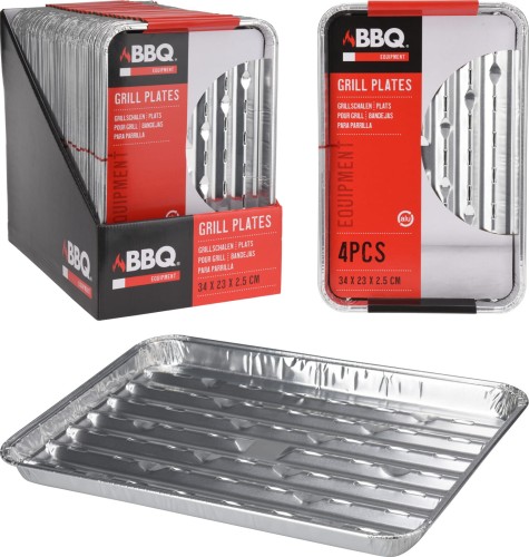 KOMPLET 5 SZTUK TAC GRILLOWYCH ALUMINIOWYCH