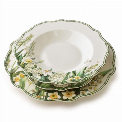 LEA ELEGANT Komplet 18 części 27cm obiad/19,5cm deser/22cm głęboki