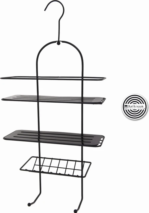 PÓŁKA ŁAZIENKOWA METALOWA CZARNA CLR25x11xh55cm metalowa czarna