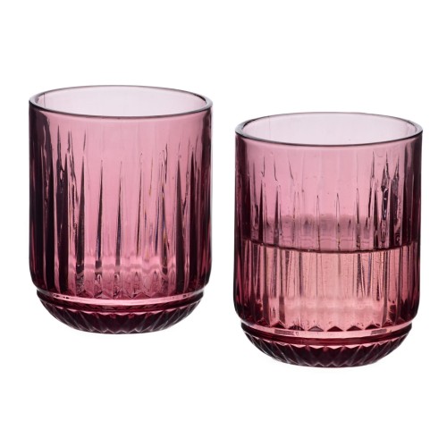 ELISE PURPLE Komplet 4 szklanek 260ml7,5x9,4cm